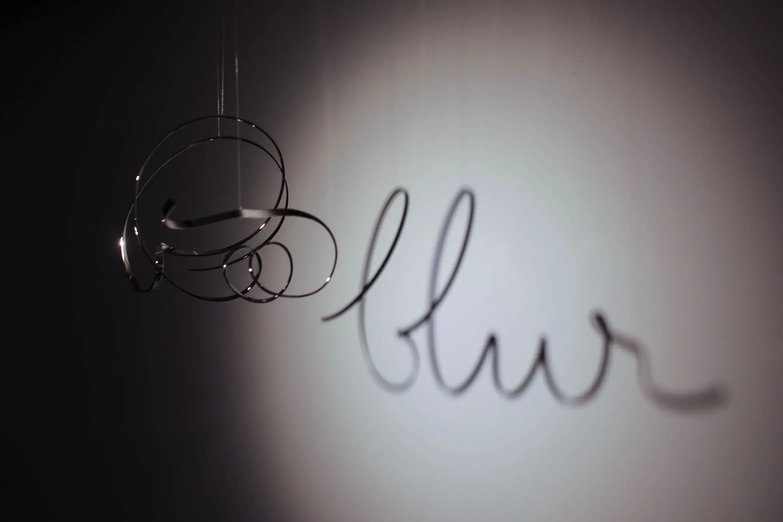 Artistic blur / shadow study of a gallery sculpture